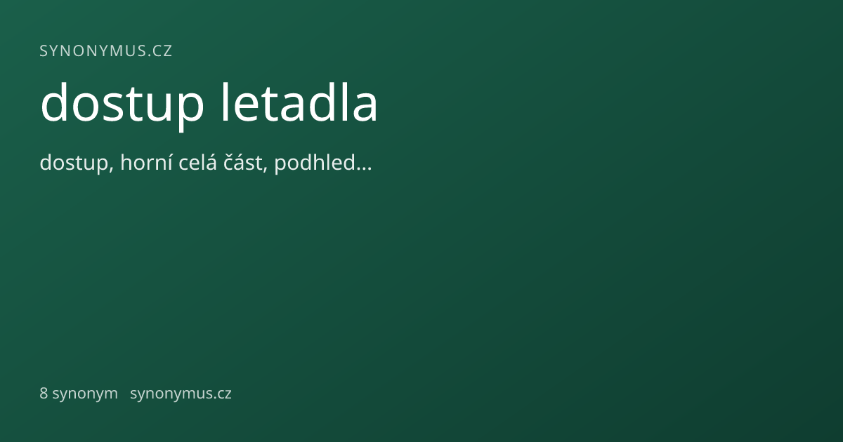Náhled odkazu: dostup letadla