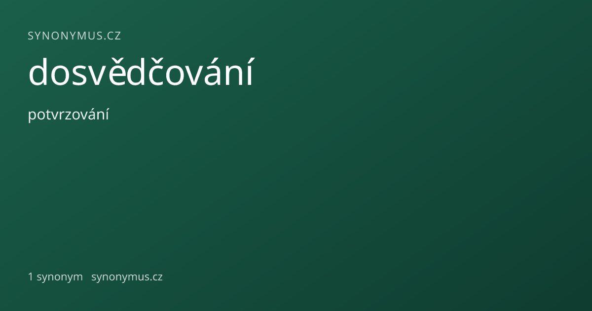 Náhled odkazu: dosvědčování