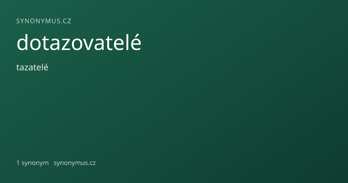 Náhled odkazu: dotazovatelé