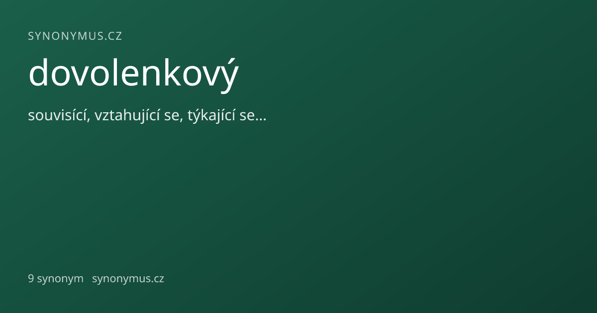 Náhled odkazu: dovolenkový