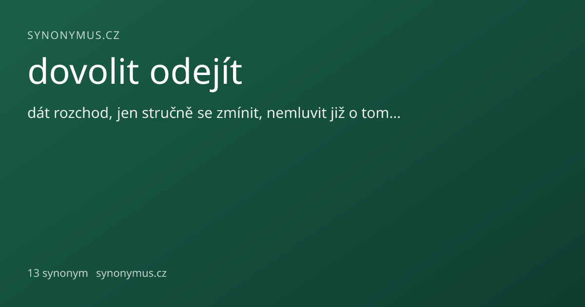 Náhled odkazu: dovolit odejít