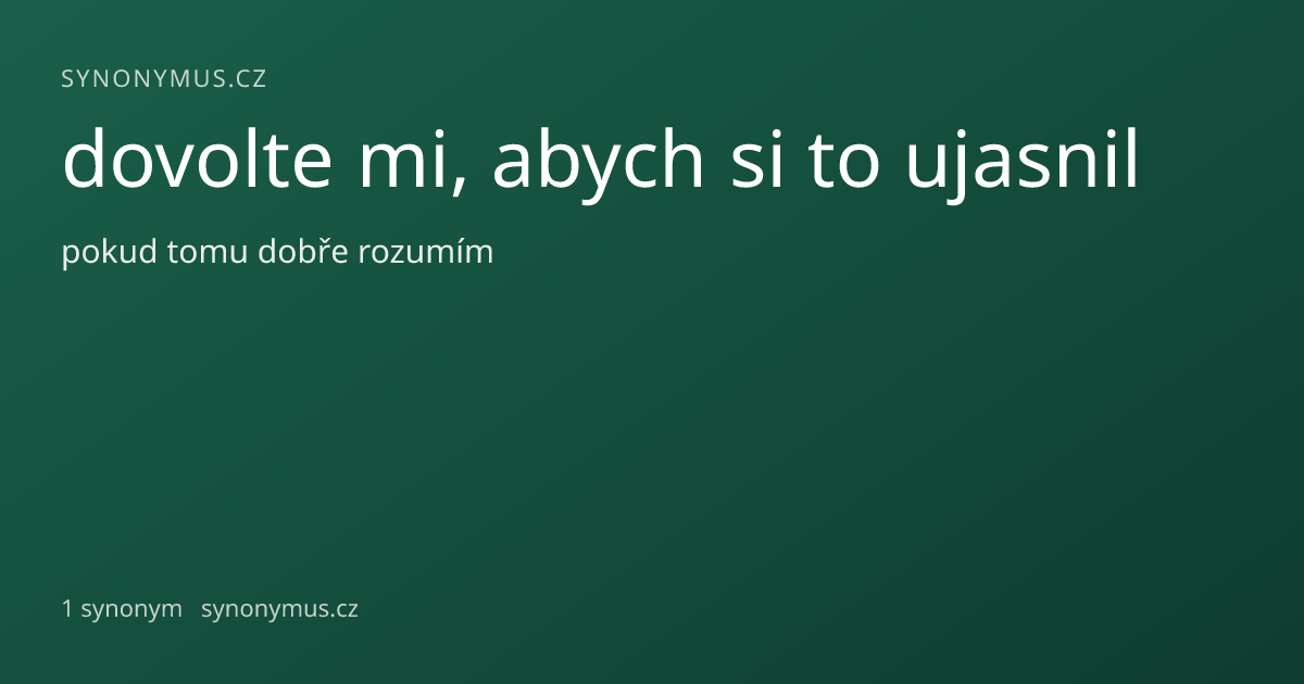 Náhled odkazu: dovolte mi, abych si to ujasnil