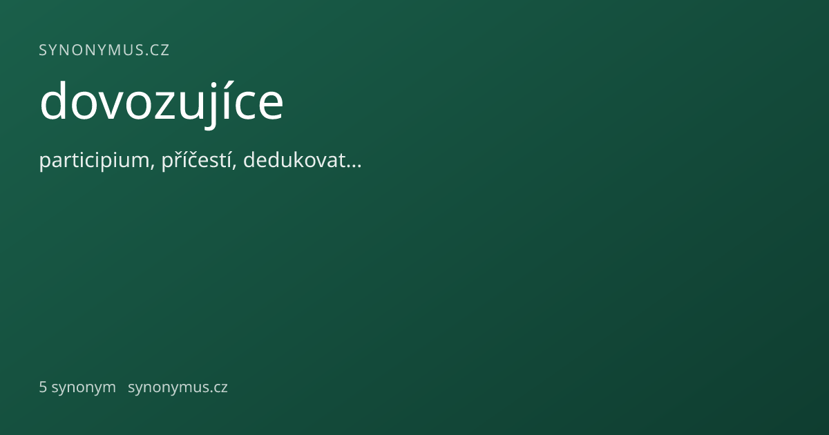 Náhled odkazu: dovozujíce