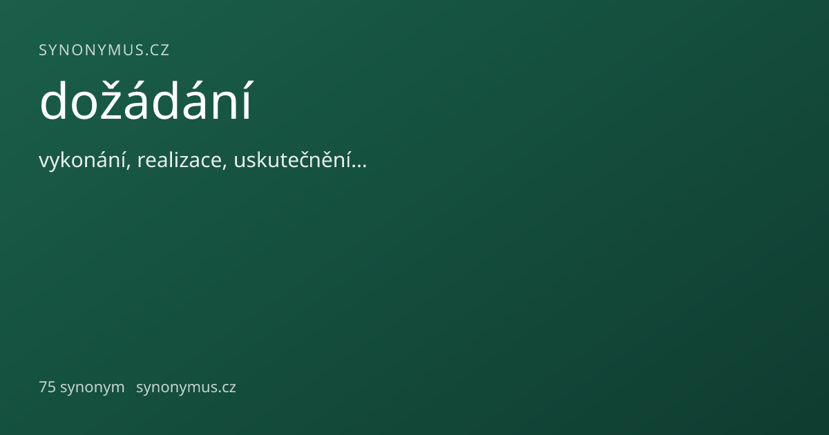 Náhled odkazu: dožádání