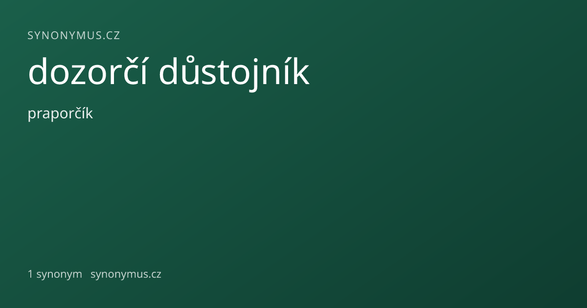 Náhled odkazu: dozorčí důstojník