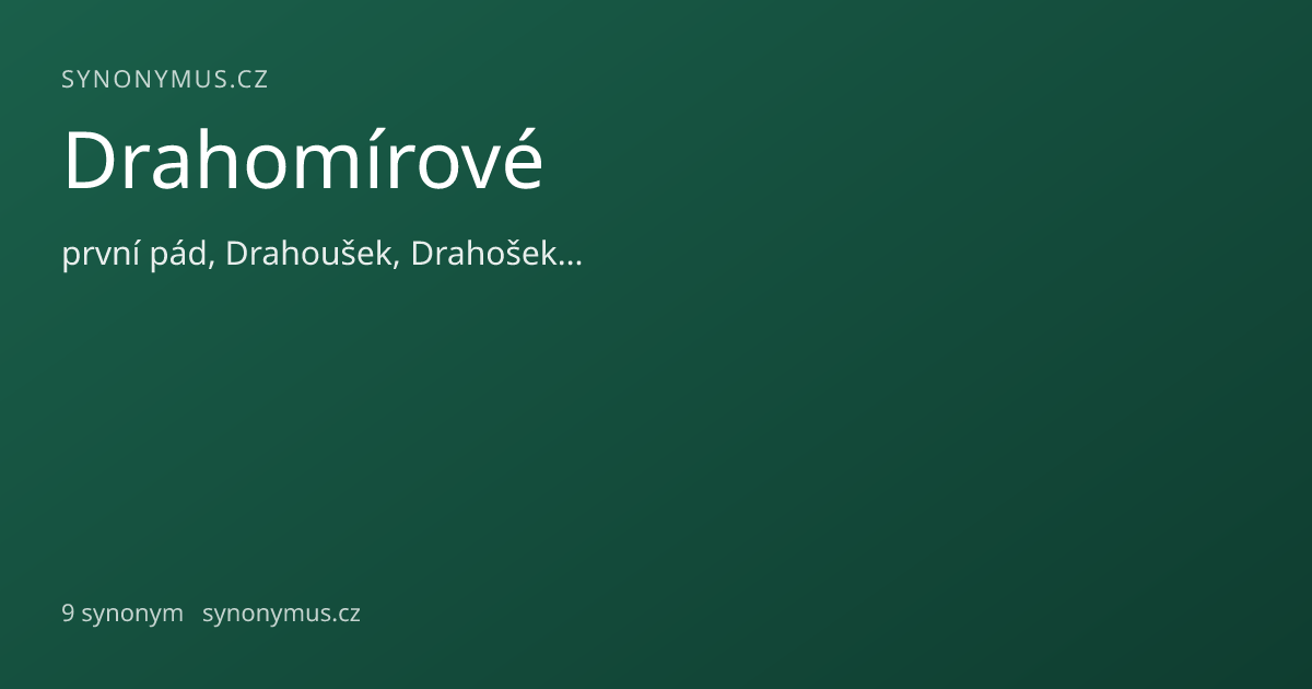 Náhled odkazu: Drahomírové