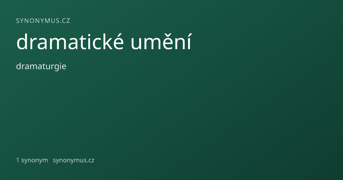 Náhled odkazu: dramatické umění