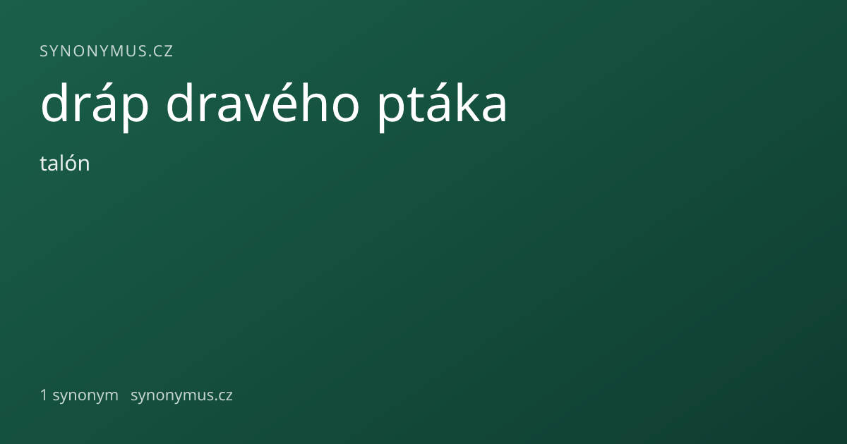 Náhled odkazu: dráp dravého ptáka