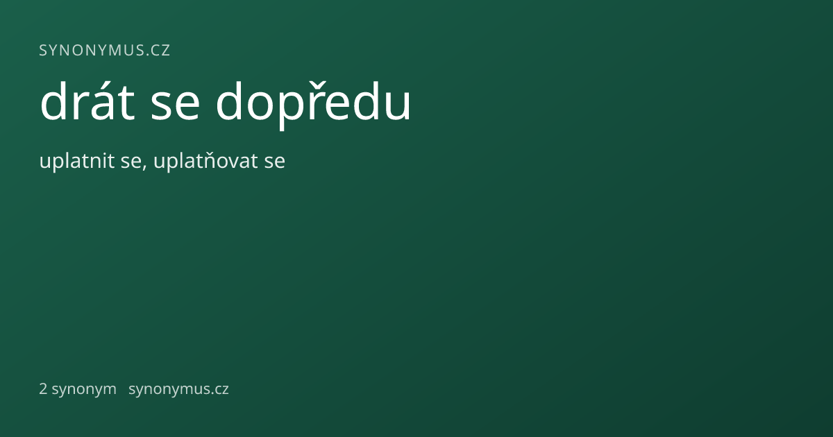 Náhled odkazu: drát se dopředu