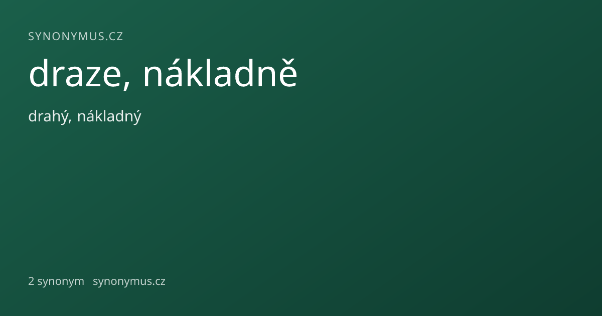 Náhled odkazu: draze, nákladně