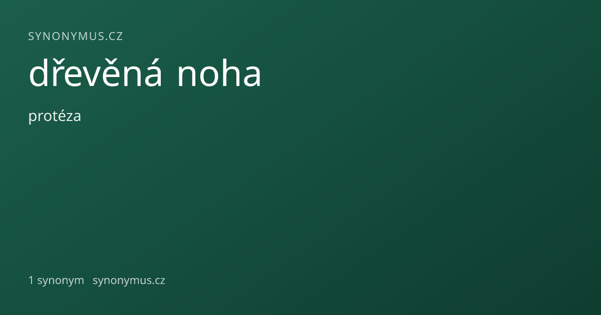 Náhled odkazu: dřevěná noha