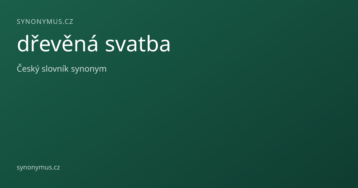 Náhled odkazu: dřevěná svatba