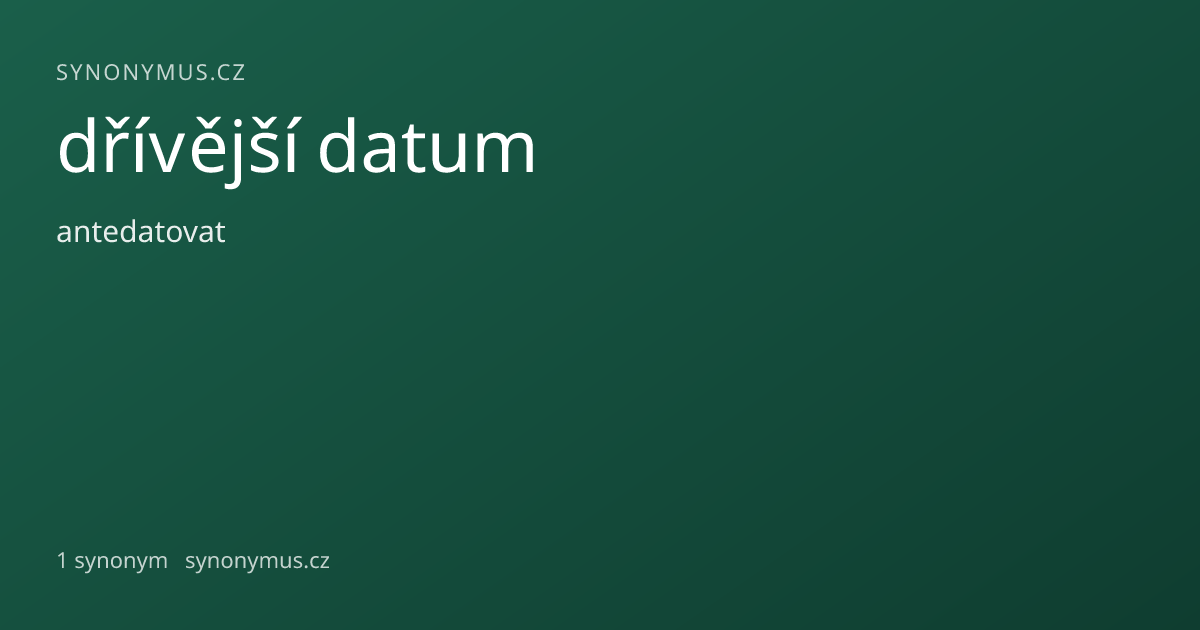Náhled odkazu: dřívější datum