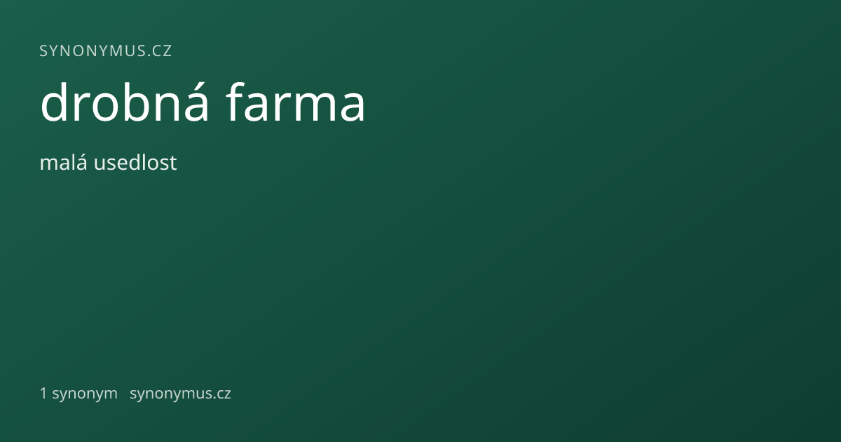 Náhled odkazu: drobná farma