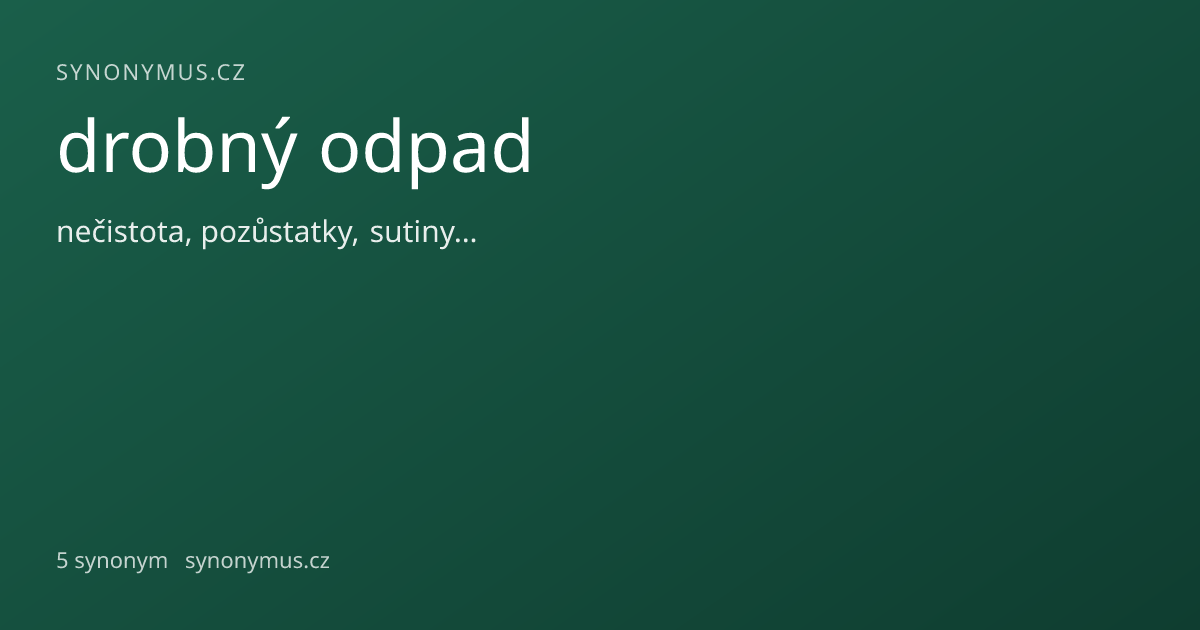 Náhled odkazu: drobný odpad