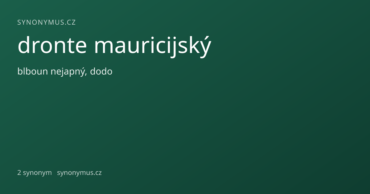 Náhled odkazu: dronte mauricijský