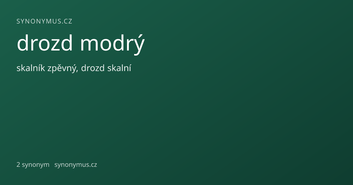 Náhled odkazu: drozd modrý