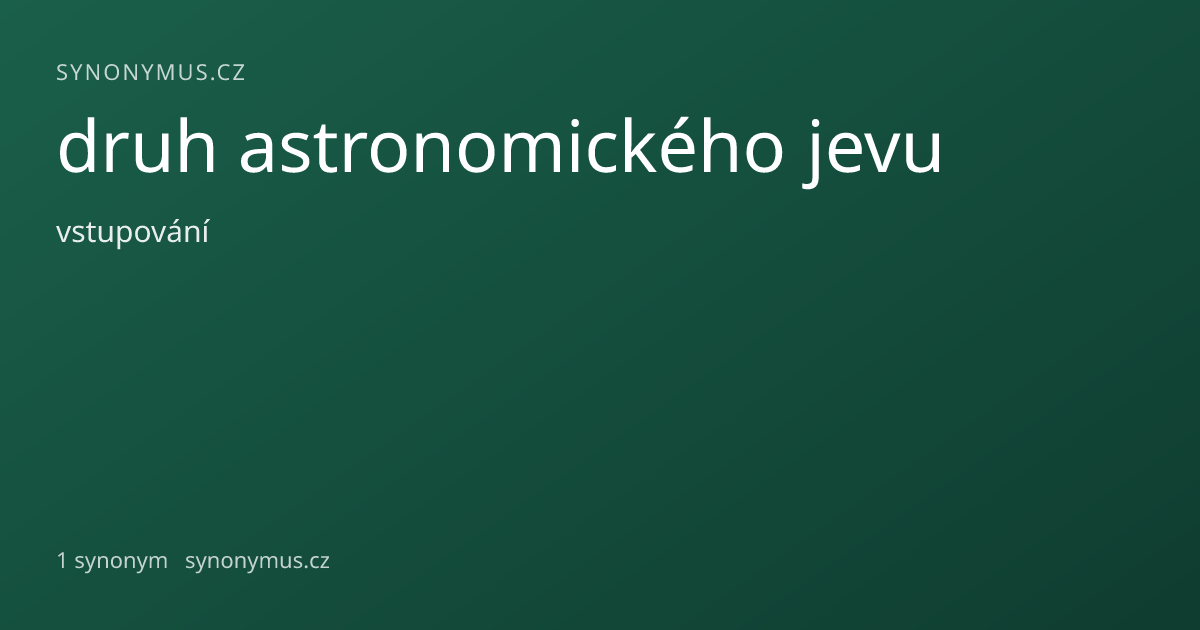 Náhled odkazu: druh astronomického jevu