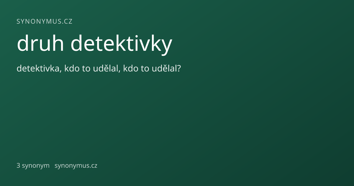 Náhled odkazu: druh detektivky
