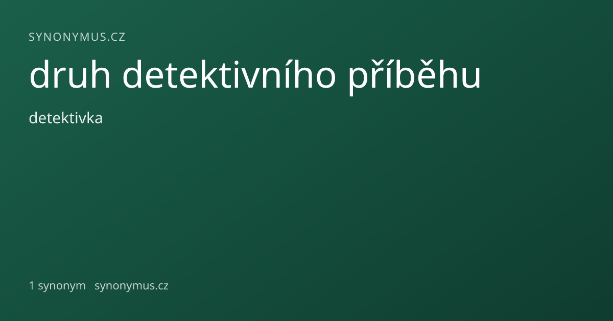 Náhled odkazu: druh detektivního příběhu