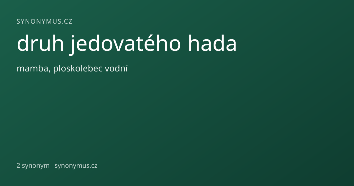 Náhled odkazu: druh jedovatého hada