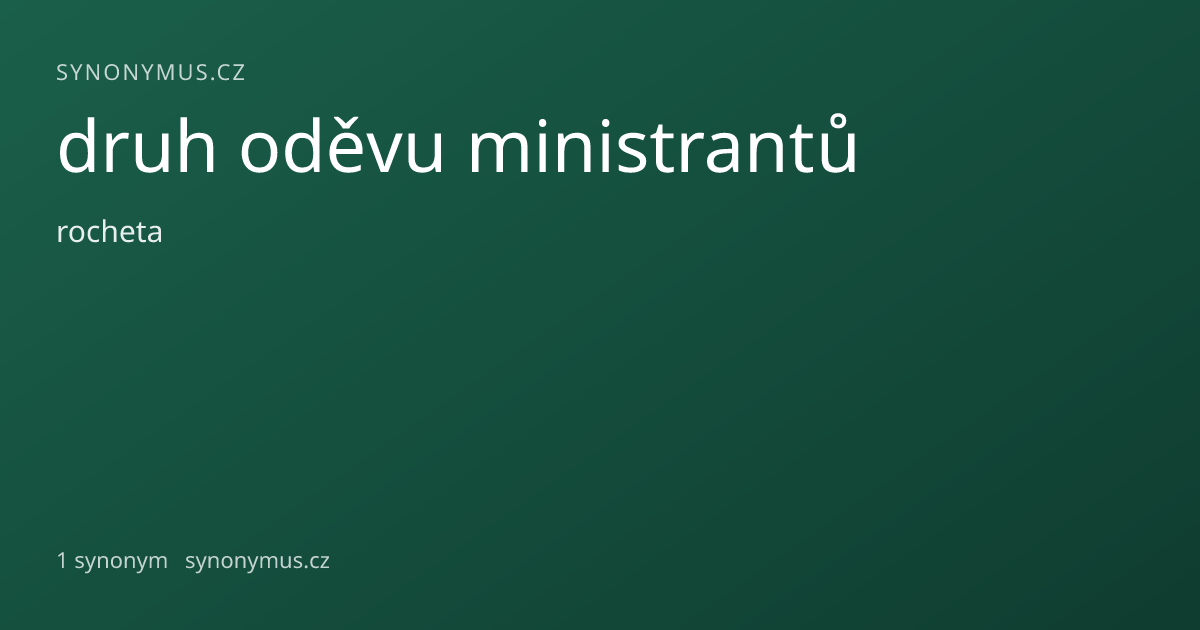 Náhled odkazu: druh oděvu ministrantů