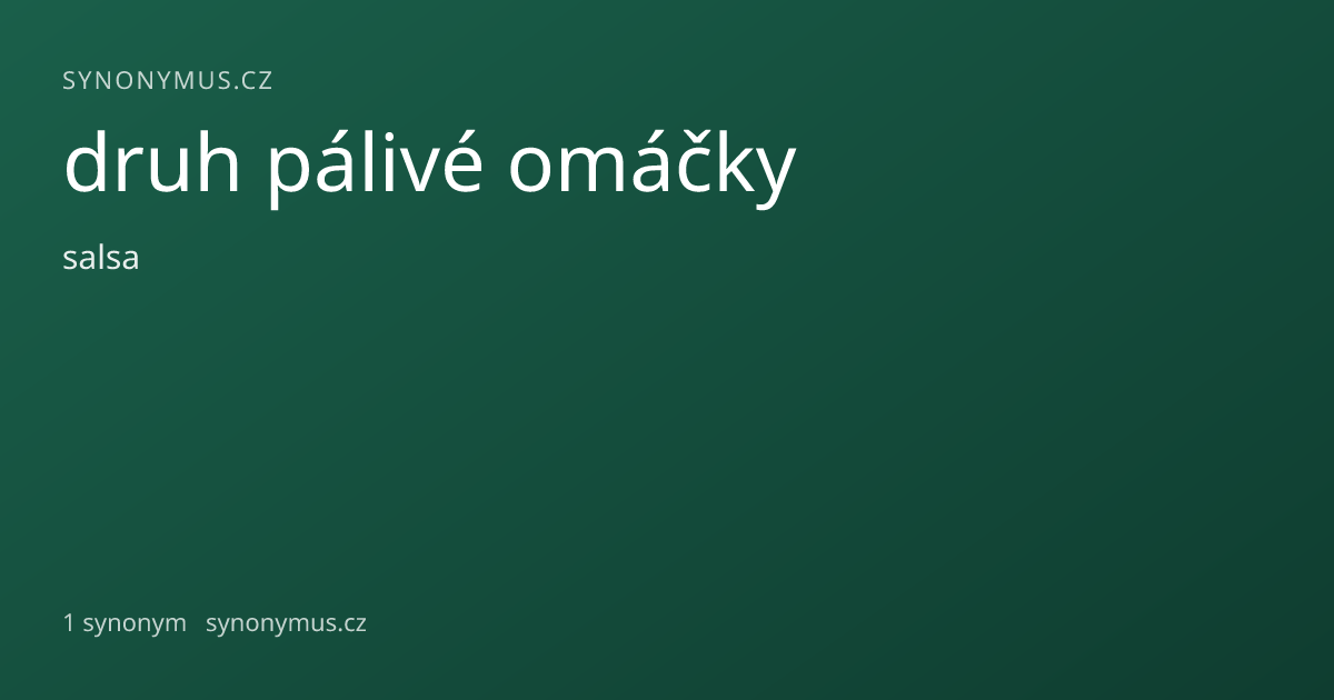 Náhled odkazu: druh pálivé omáčky