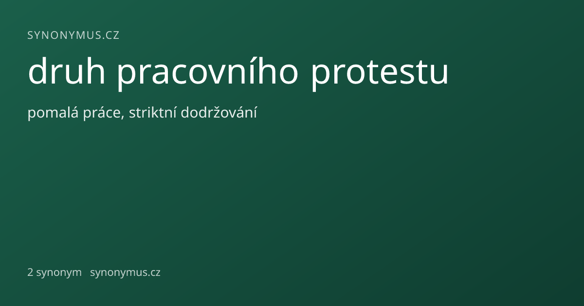 Náhled odkazu: druh pracovního protestu