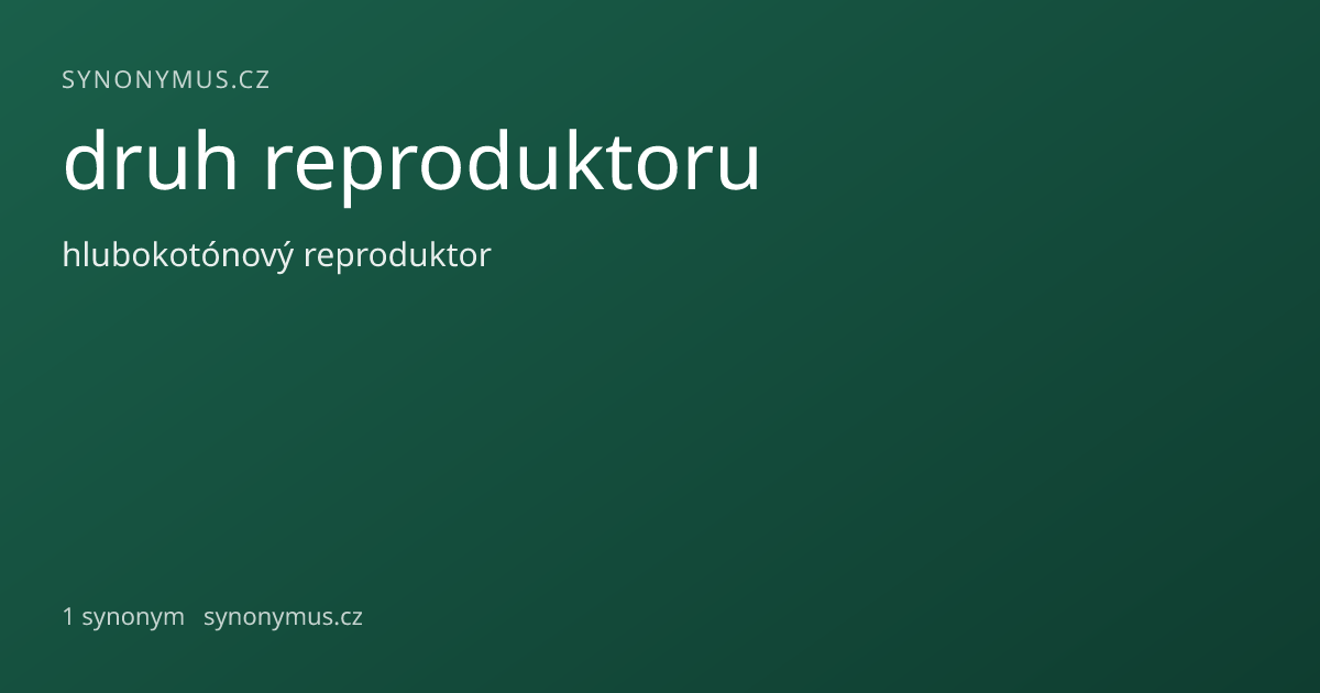 Náhled odkazu: druh reproduktoru