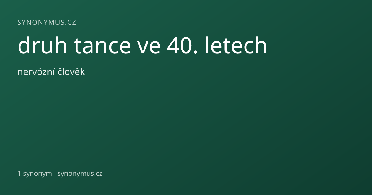 Náhled odkazu: druh tance ve 40. letech