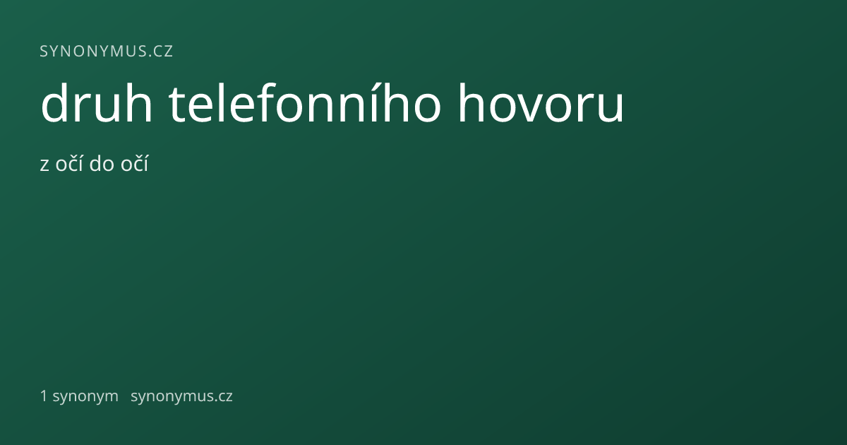 Náhled odkazu: druh telefonního hovoru