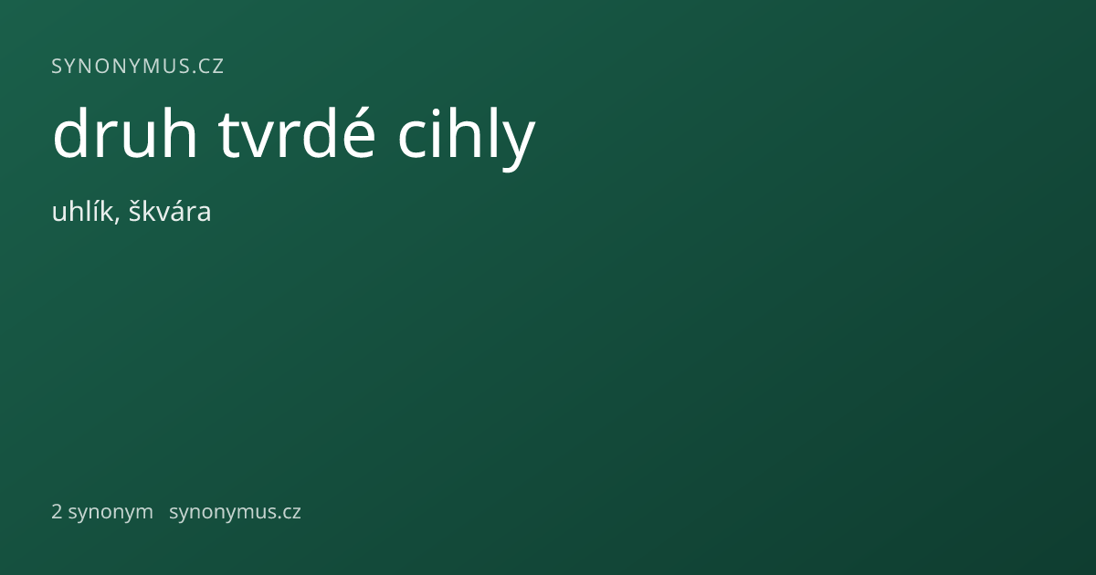 Náhled odkazu: druh tvrdé cihly