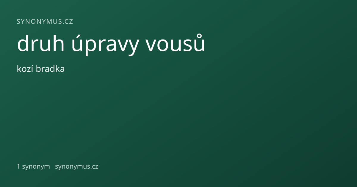 Náhled odkazu: druh úpravy vousů