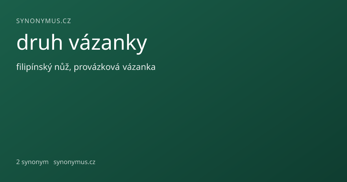 Náhled odkazu: druh vázanky