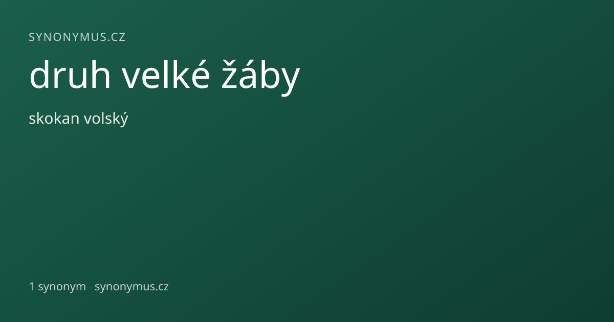 Náhled odkazu: druh velké žáby