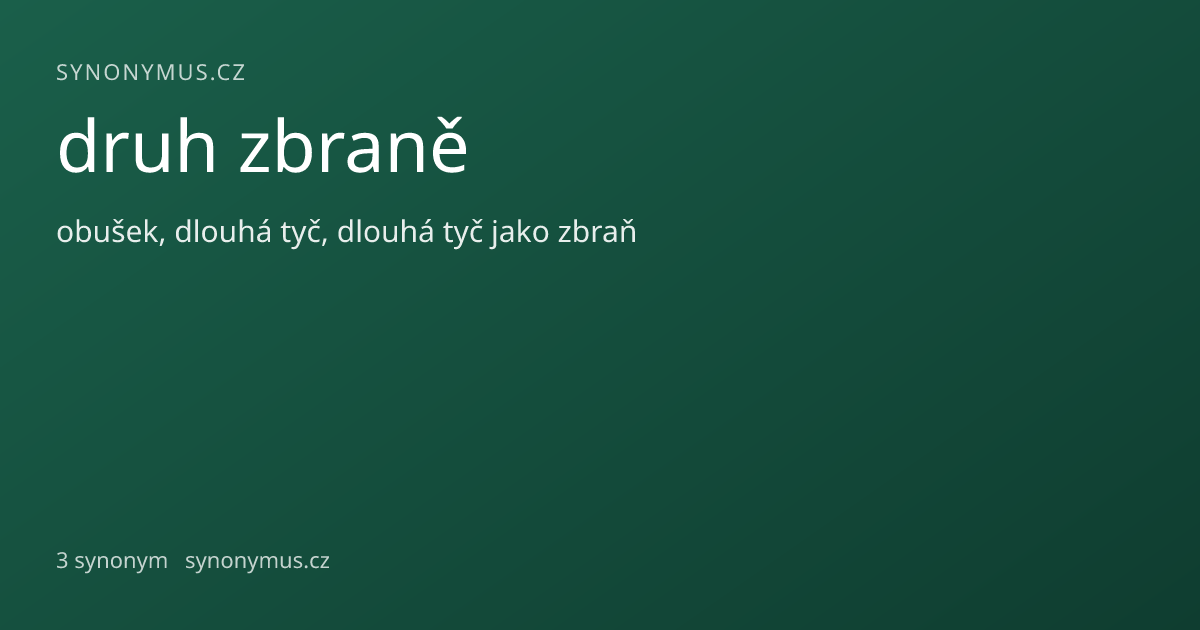Náhled odkazu: druh zbraně