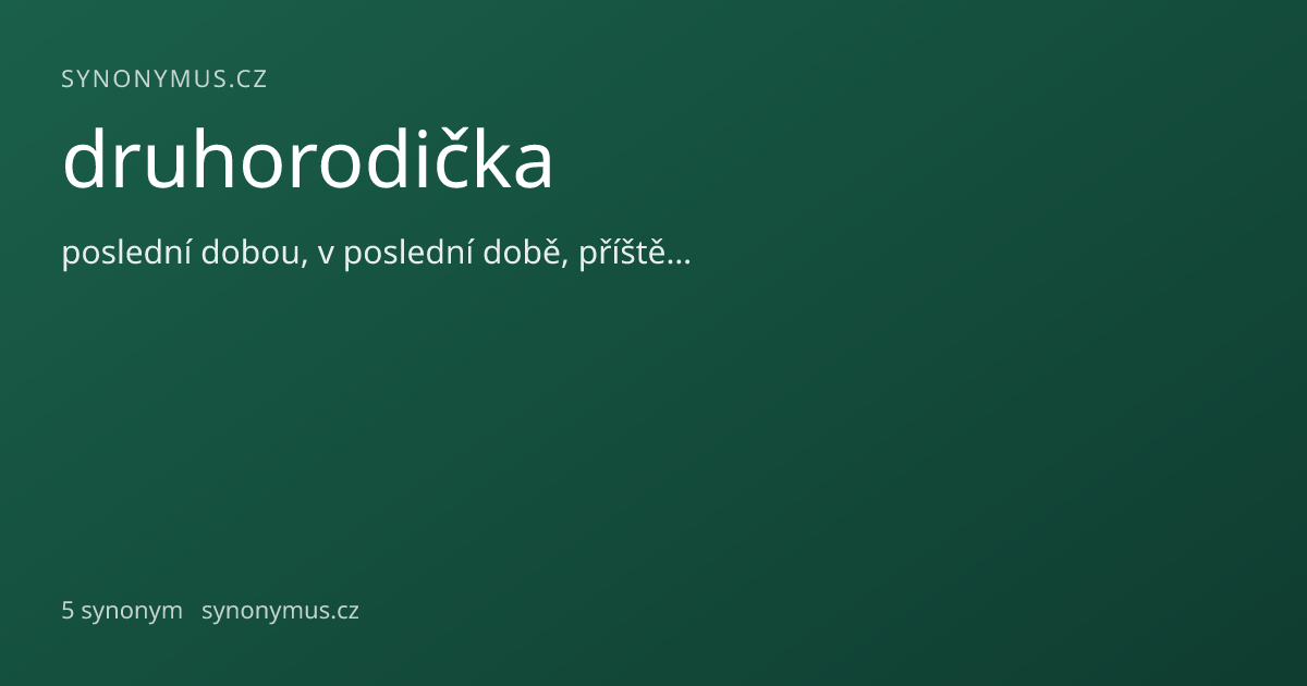 Náhled odkazu: druhorodička