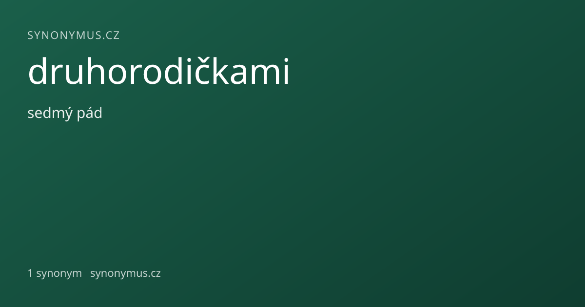 Náhled odkazu: druhorodičkami