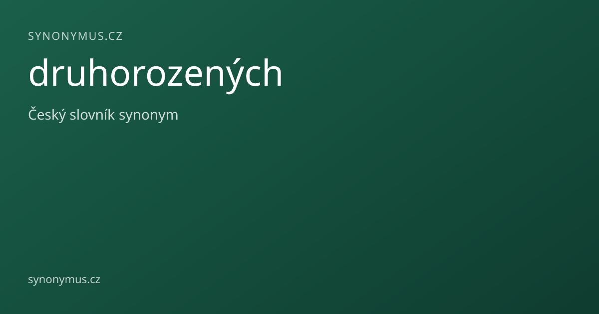 Náhled odkazu: druhorozených