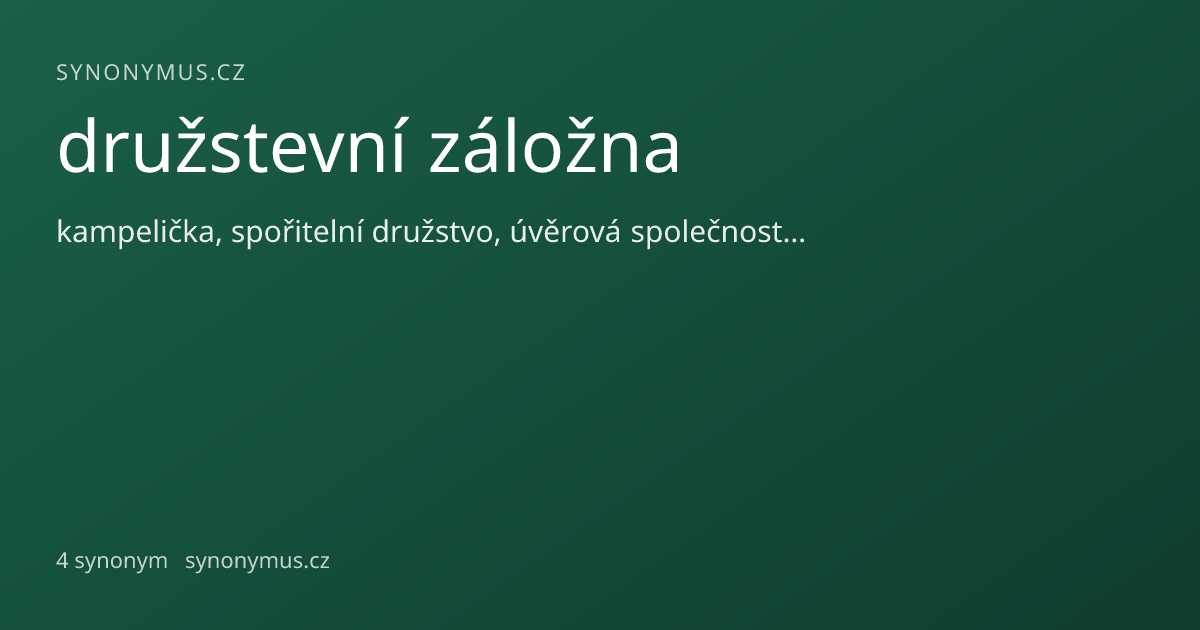 Náhled odkazu: družstevní záložna