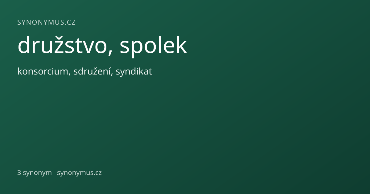 Náhled odkazu: družstvo, spolek