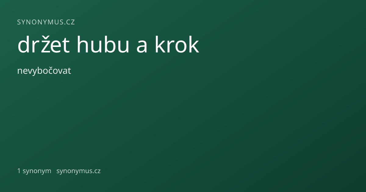 Náhled odkazu: držet hubu a krok