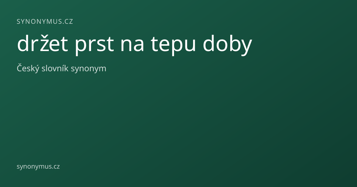 Náhled odkazu: držet prst na tepu doby
