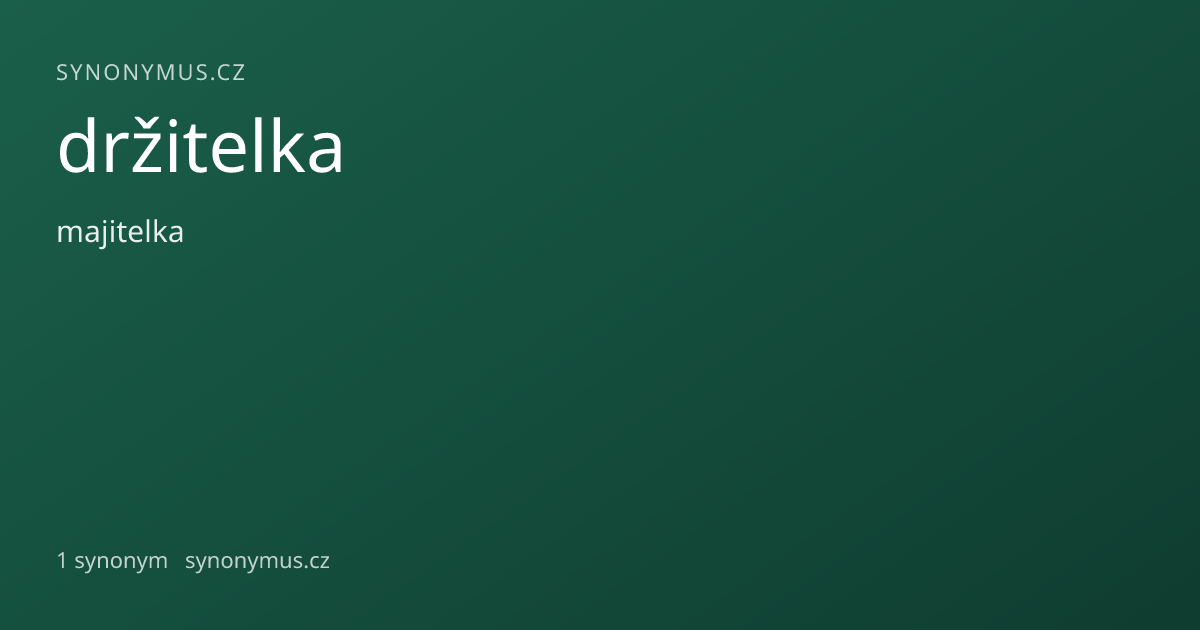 Náhled odkazu: držitelka