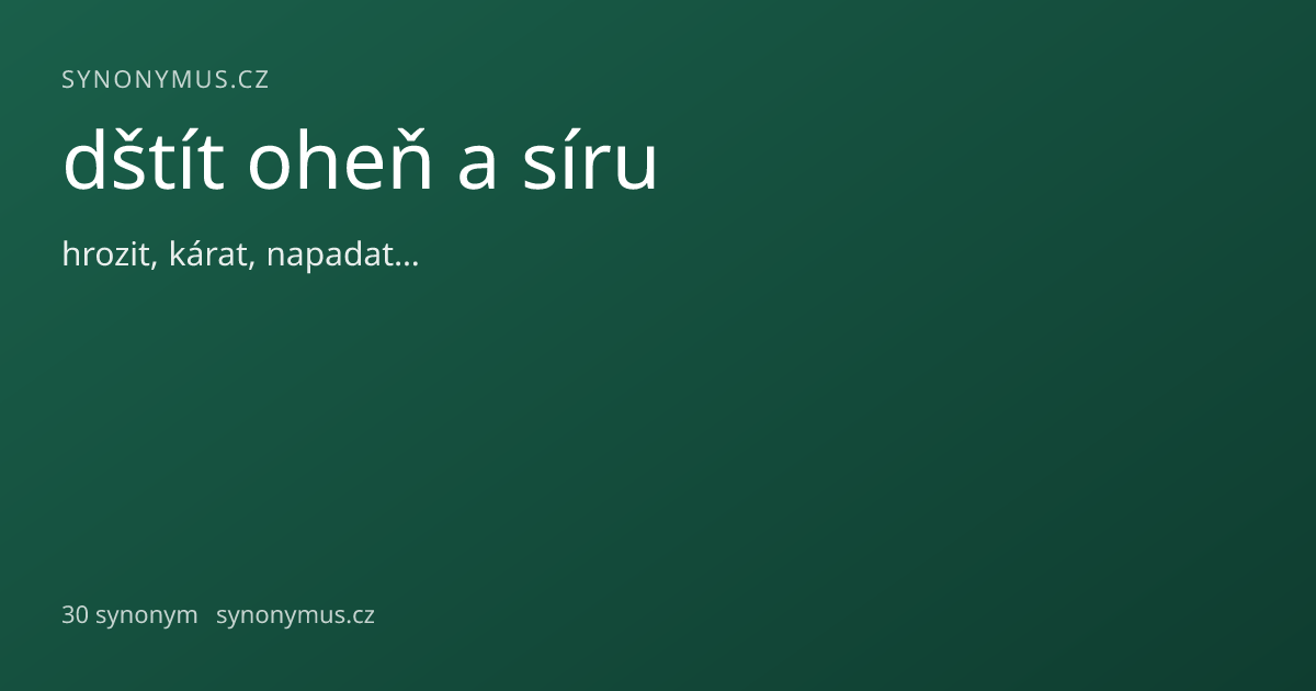 Náhled odkazu: dštít oheň a síru