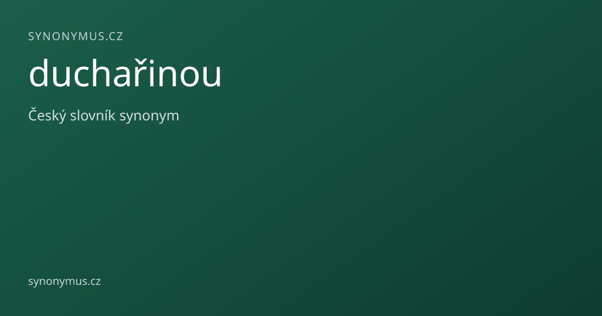 Náhled odkazu: duchařinou