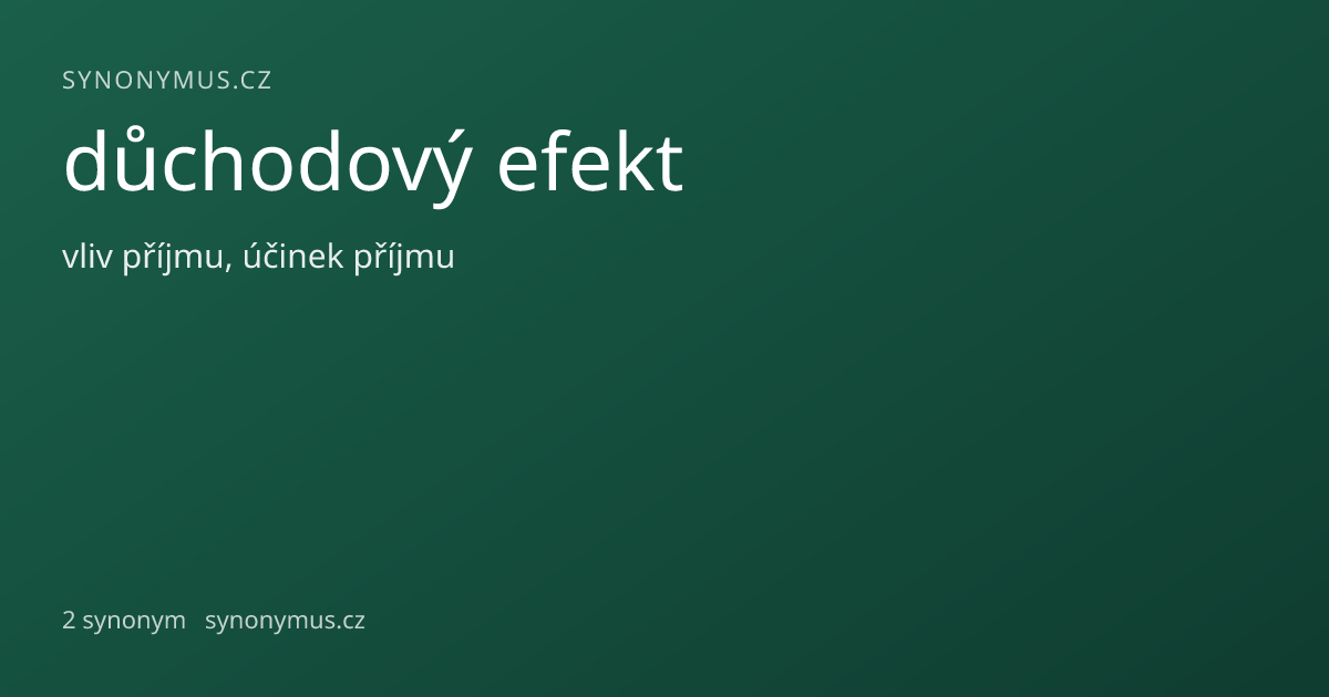 Náhled odkazu: důchodový efekt