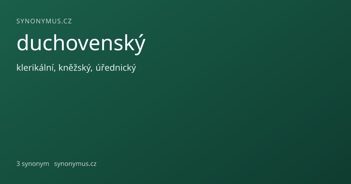 Náhled odkazu: duchovenský