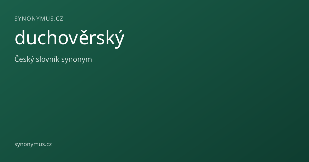 Náhled odkazu: duchověrský