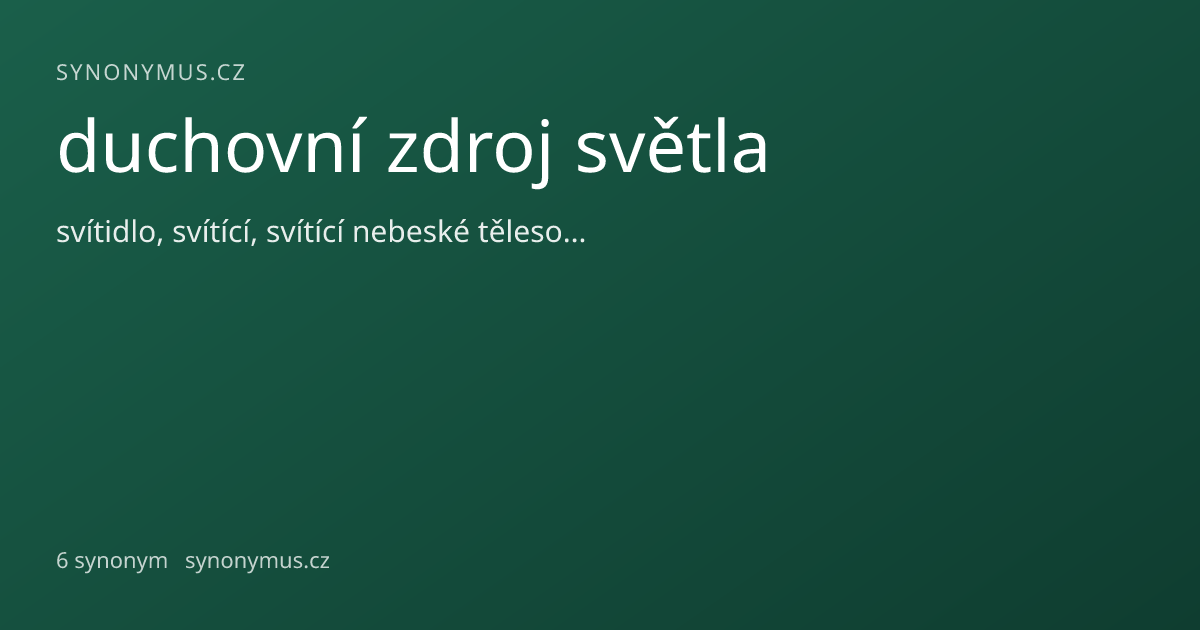 Náhled odkazu: duchovní zdroj světla